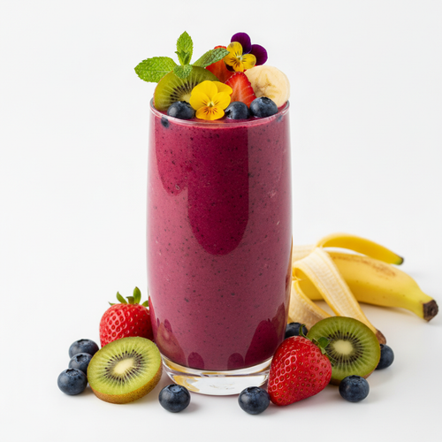 Blueberry Strawberry Banana Kiwi Smoothie